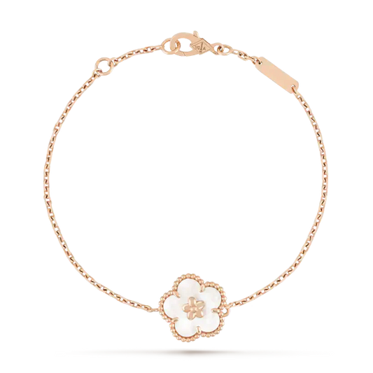 [Pearl Jewelrys]LUCKY WHITE MOP PLUM BLOSSOM  BRACELET