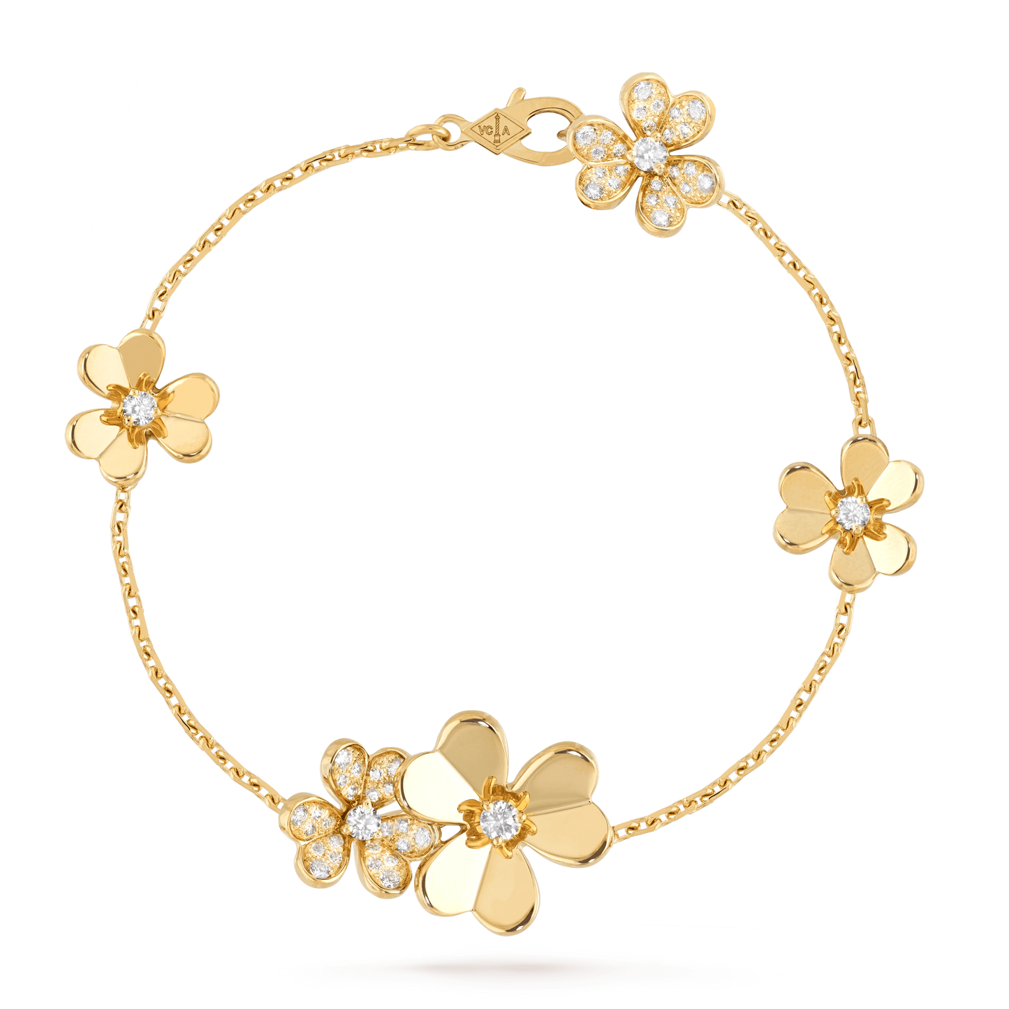 [Pearl Jewelrys]FRIVOLE GOLD 5 FLOWERS BRACELET