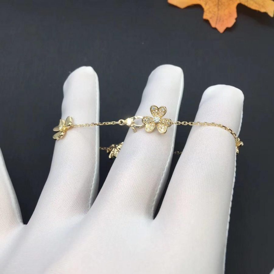 [Pearl Jewelrys]FRIVOLE GOLD 5 FLOWERS BRACELET