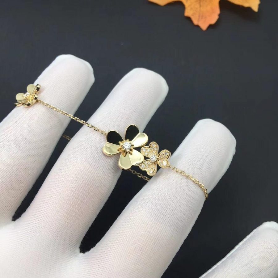 [Pearl Jewelrys]FRIVOLE GOLD 5 FLOWERS BRACELET