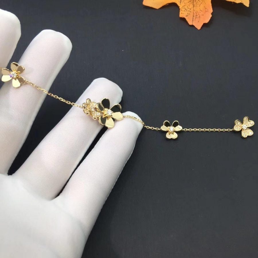[Pearl Jewelrys]FRIVOLE GOLD 5 FLOWERS BRACELET