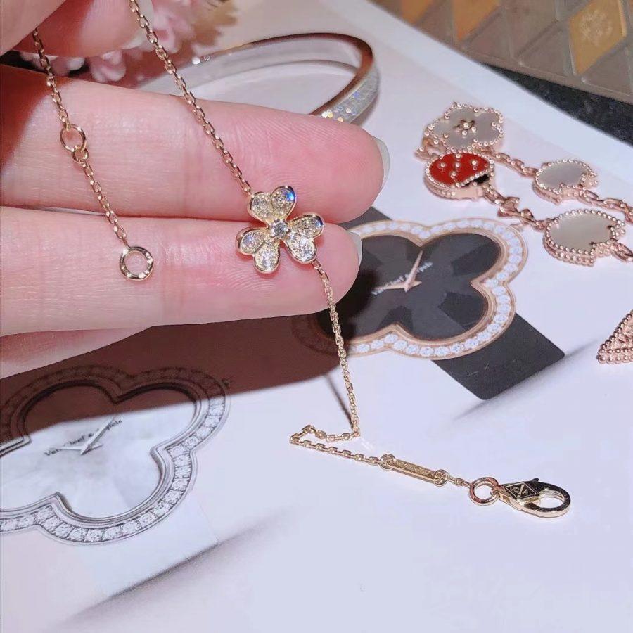 [Pearl Jewelrys]FRIVOLE GOLD FLOWER DIAMOND BRACELET