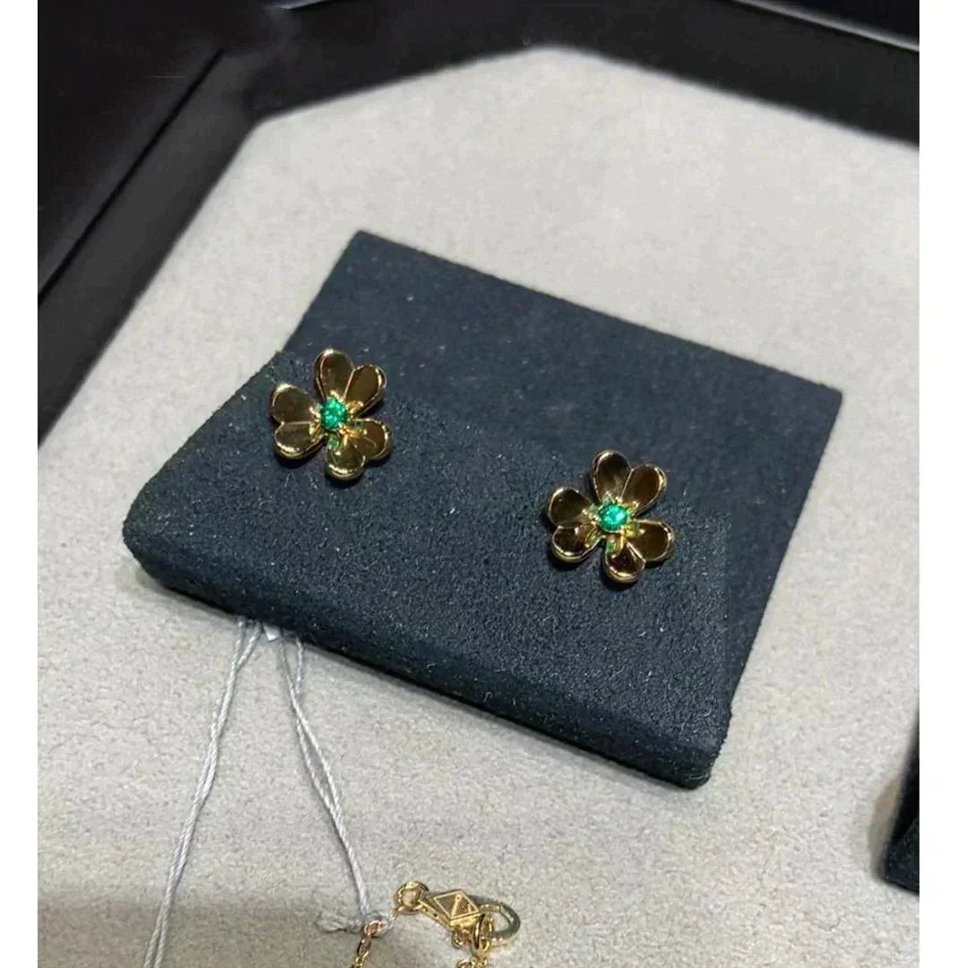 [Pearl Jewelrys]FRIVOLE  FLOWER MALACHITE EARRINGS