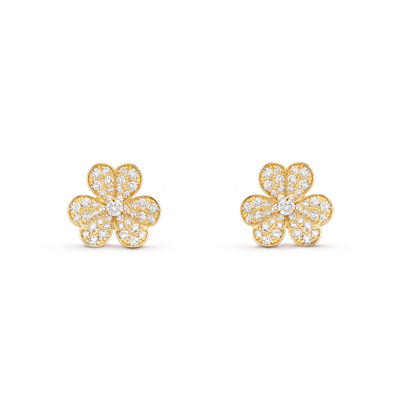 [Pearl Jewelrys]FRIVOLE GOLD FLOWER DIAMOND EARRINGS