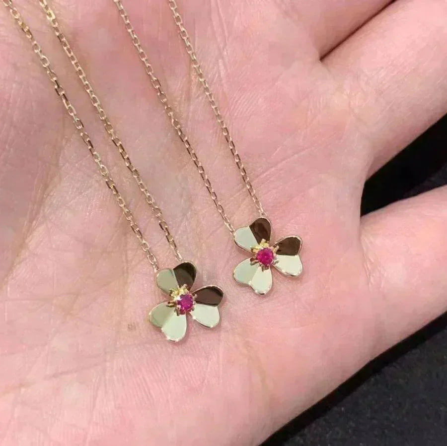 [Pearl Jewelrys]FRIVOLE GOLD FLOWER NECKLACE