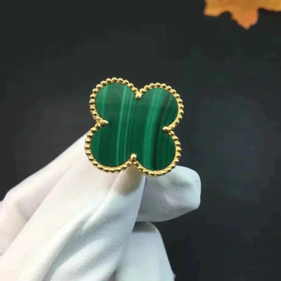 [Pearl Jewelrys]CLOVER MALACHITE RING