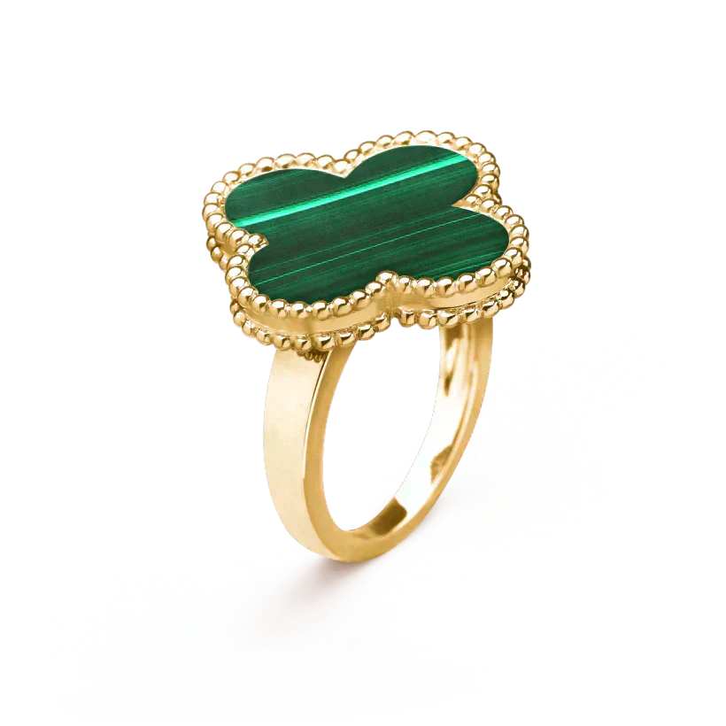 [Pearl Jewelrys]CLOVER MALACHITE RING