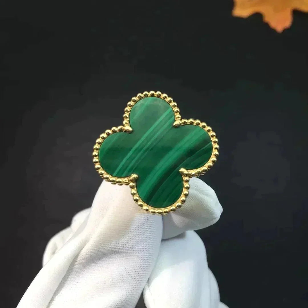 [Pearl Jewelrys]CLOVER MALACHITE RING