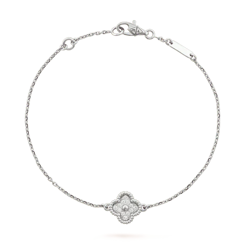 [Pearl Jewelrys]CLOVER  SINGLE FLOWER BRACELET SILVER