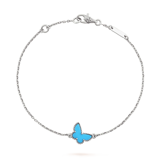 [Pearl Jewelrys]BUTTERFLY TURQUOISE BUTTERFLY BRACELET SILVER