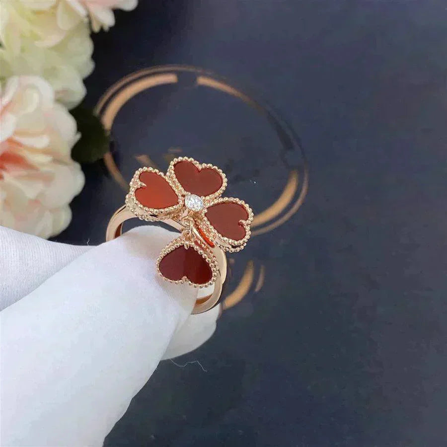 [Pearl Jewelrys]SWEET CLOVER CARNELIAN RING