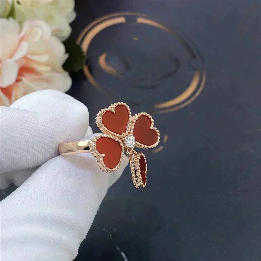 [Pearl Jewelrys]SWEET CLOVER CARNELIAN RING
