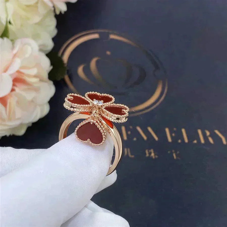 [Pearl Jewelrys]SWEET CLOVER CARNELIAN RING