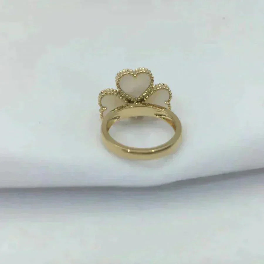 [Pearl Jewelrys]SWEET CLOVER WHITE MOP RING