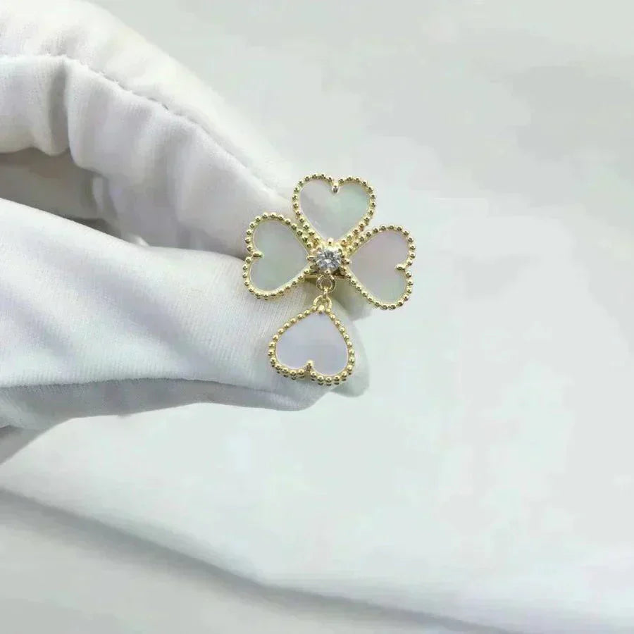[Pearl Jewelrys]SWEET CLOVER WHITE MOP RING