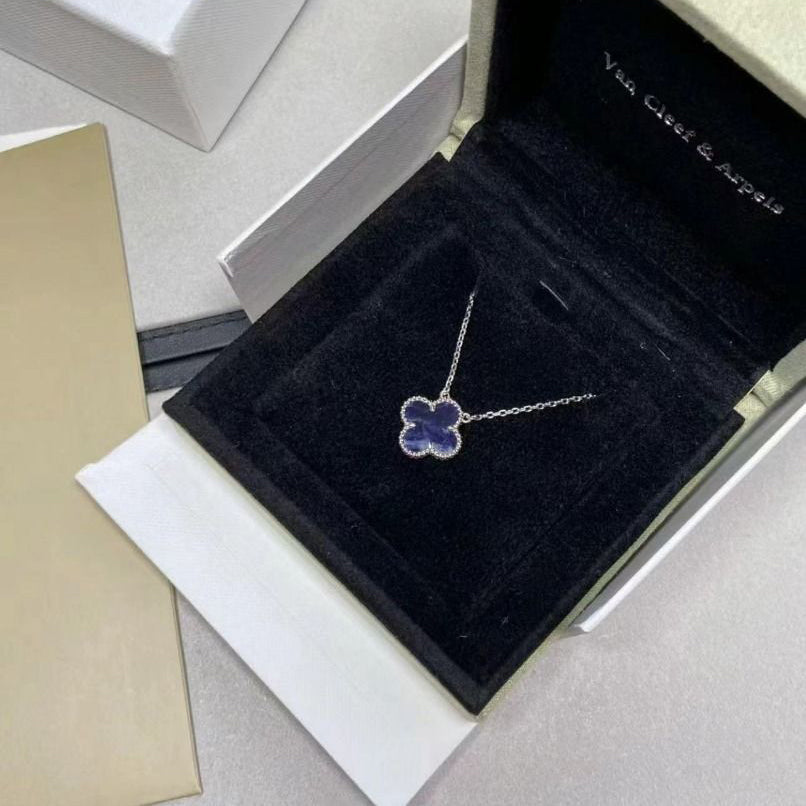 [Pearl Jewelrys]CLOVER 15MM PIETERSITE NECKLACE SILVER