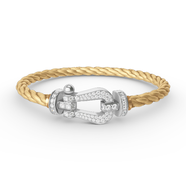 [Pearl Jewelrys]FORCE LARGE HORSESHOE FULL DIAMOND BRACELET SILVER