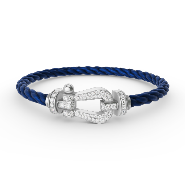 [Pearl Jewelrys]FORCE LARGE HORSESHOE FULL DIAMOND BRACELET SILVER
