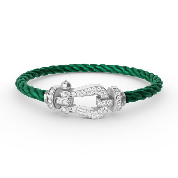 [Pearl Jewelrys]FORCE LARGE HORSESHOE FULL DIAMOND BRACELET SILVER