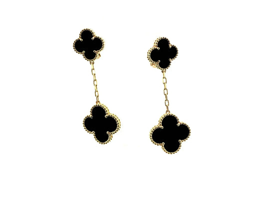 [Pearl Jewelrys]CLOVER 2 MOTIFS  EARRINGS (MULTIPLE CHOICESC