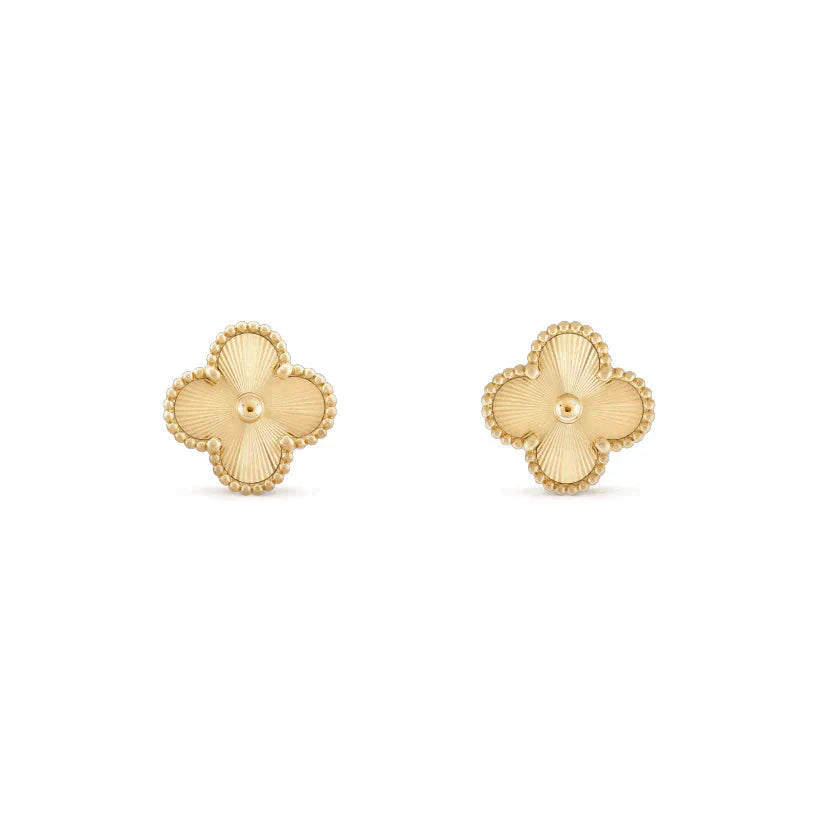[Pearl Jewelrys]CLOVER MEDIUM 1 MOTIFS LASER EARRINGS