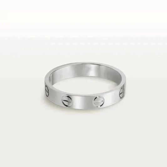 [Pearl Jewelrys]LOVE RING 4MM 1 DIAMOND SILVER