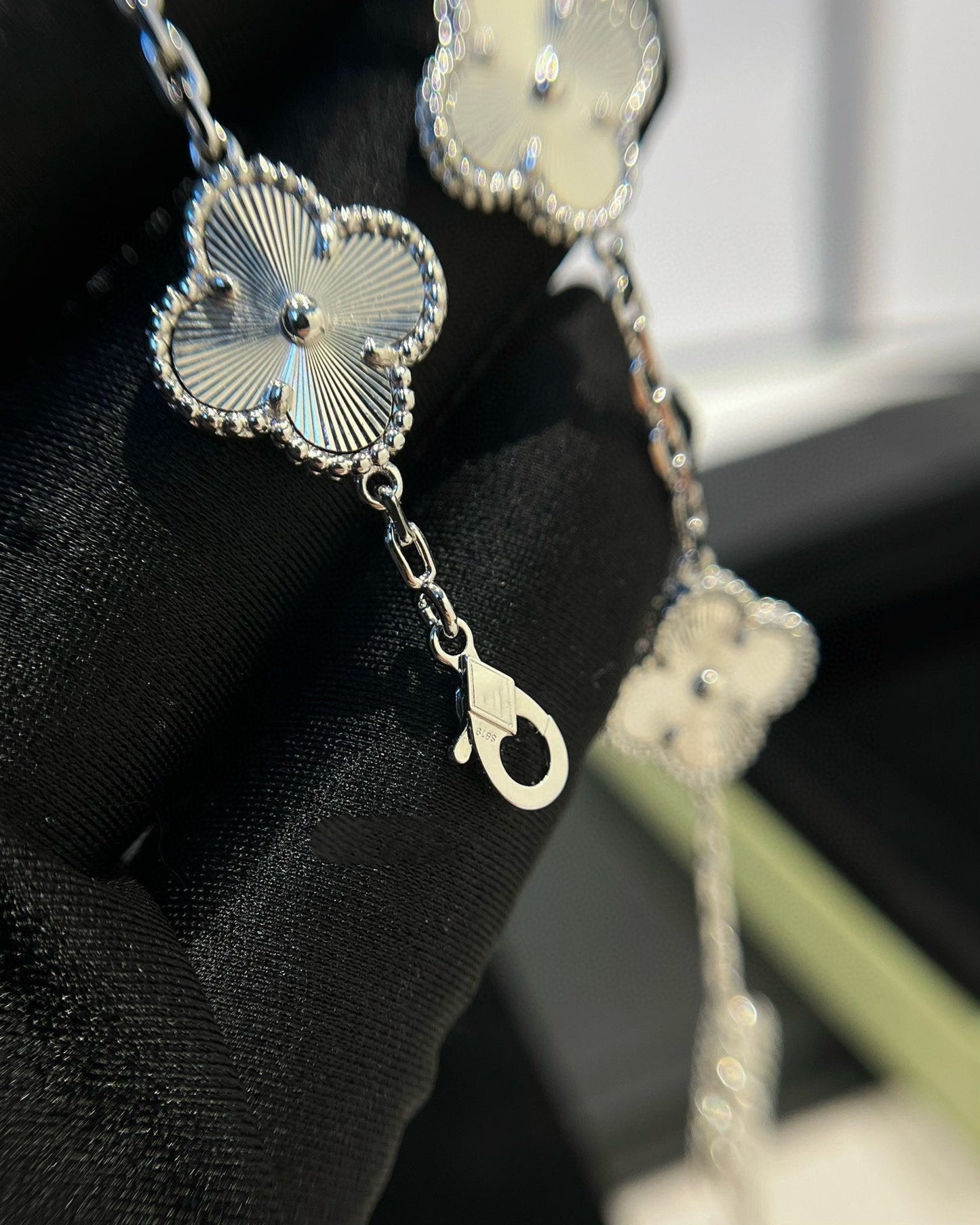 [Pearl Jewelrys]CLOVER SILVER 5 MOTIFS BRACELET