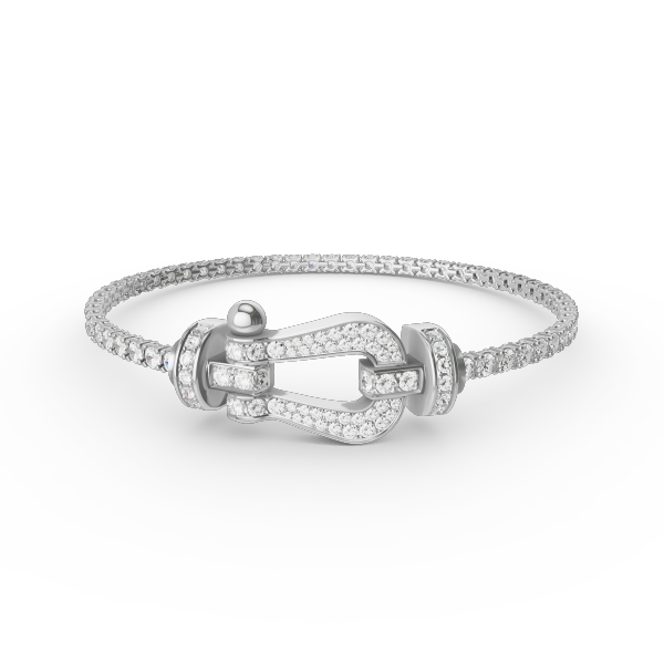 [Pearl Jewelrys]FORCE  LARGE HORSESHOE FULL DIAMOND TENNIS BRACELET