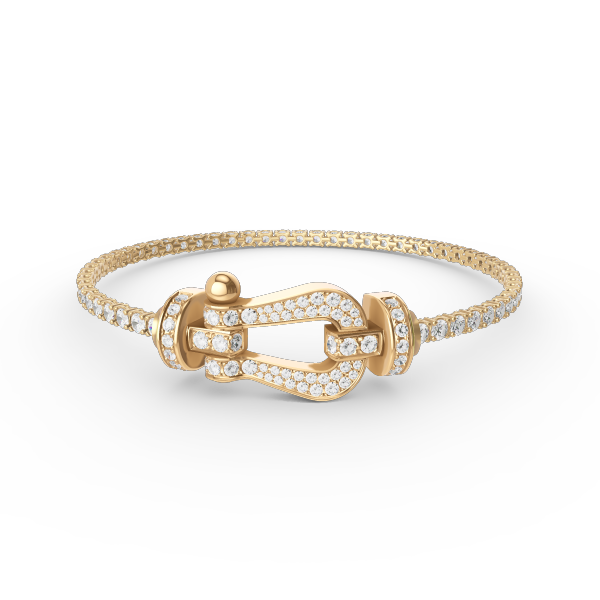[Pearl Jewelrys]FORCE  LARGE HORSESHOE FULL DIAMOND TENNIS BRACELET